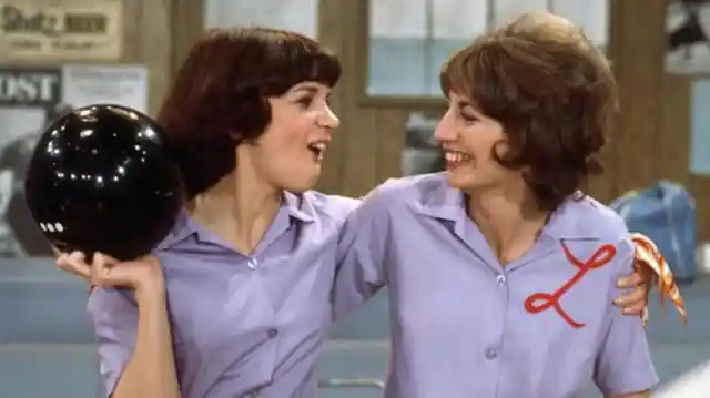 What's that funny thing "Laverne and Shirley" say in the show's opening? 