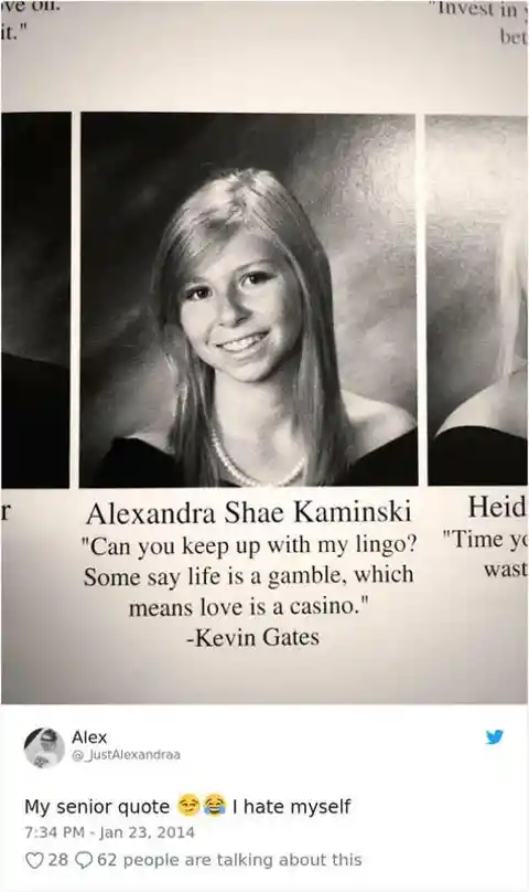 Hysterical High School Yearbook Quotes