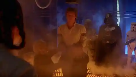 Was hat Darth Vader benutzt, um Han Solo einzufrieren?